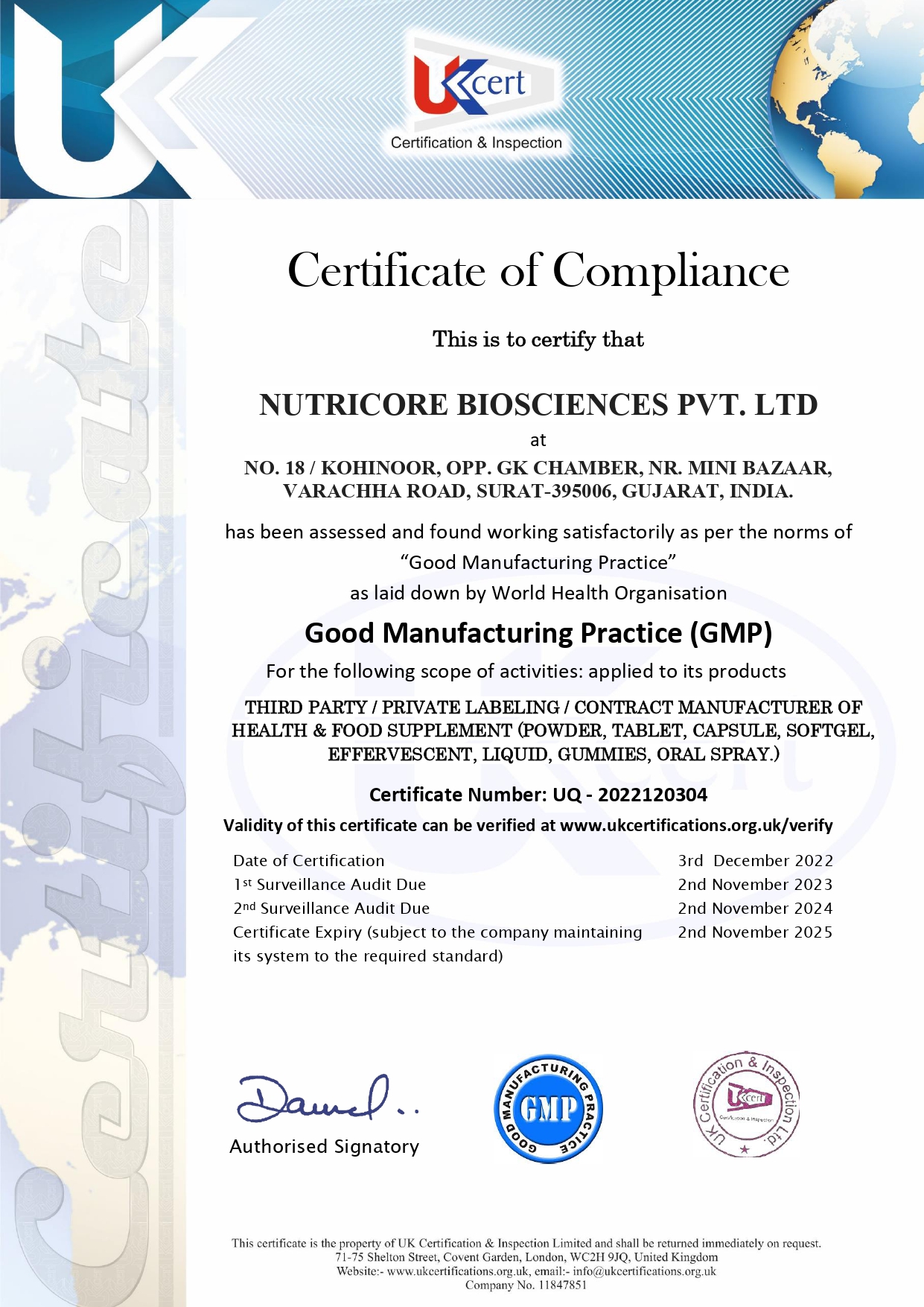 good manufacturing practice (gmp)